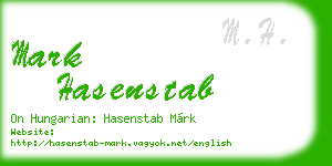 mark hasenstab business card